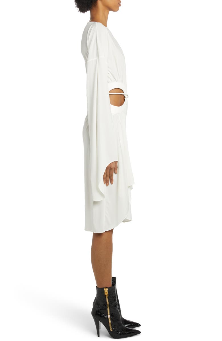 TOM FORD Cutout Waist Asymmetric Jersey Dress, Alternate, color, 