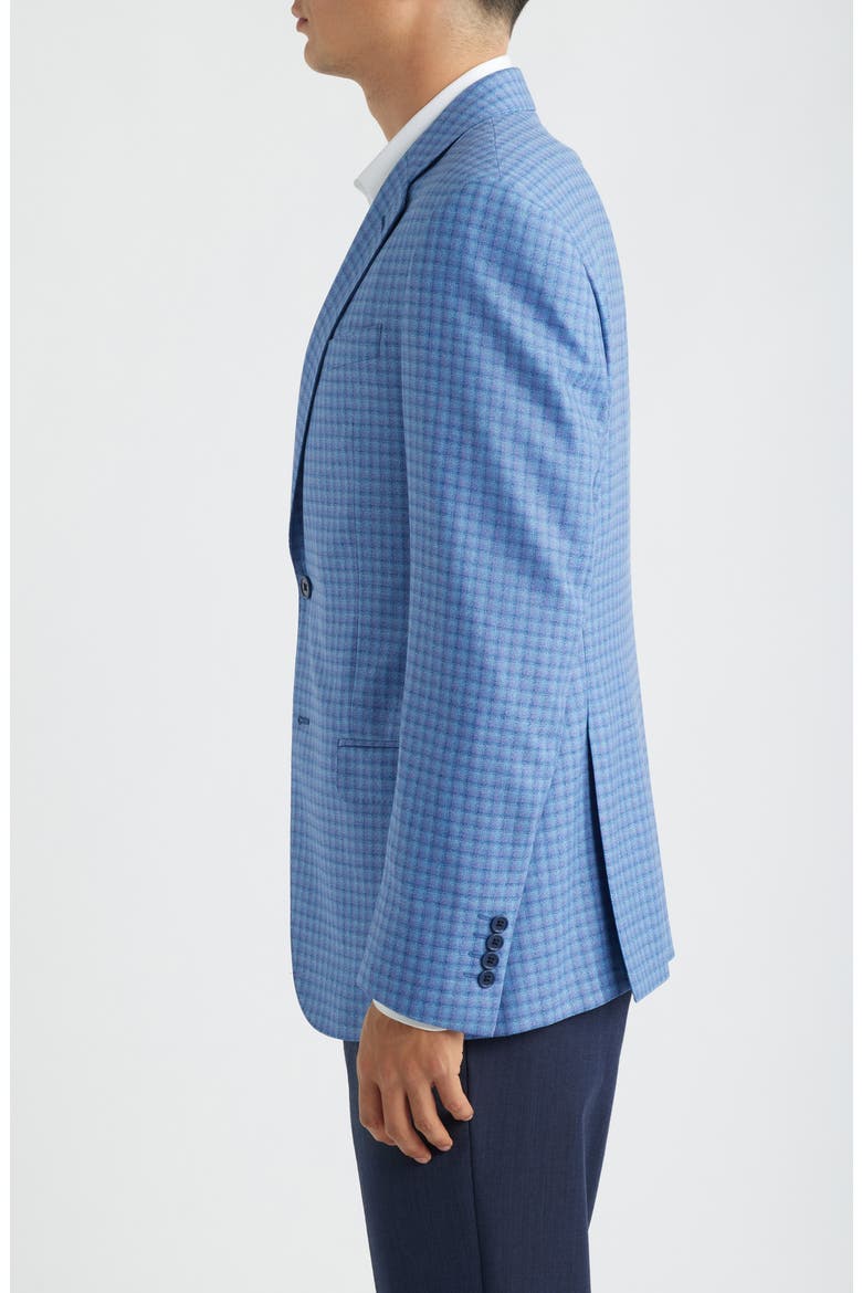 Light Blue Shadow Check Virgin Wool Sport Coat, Alternate, color, MEDIUM BLUE