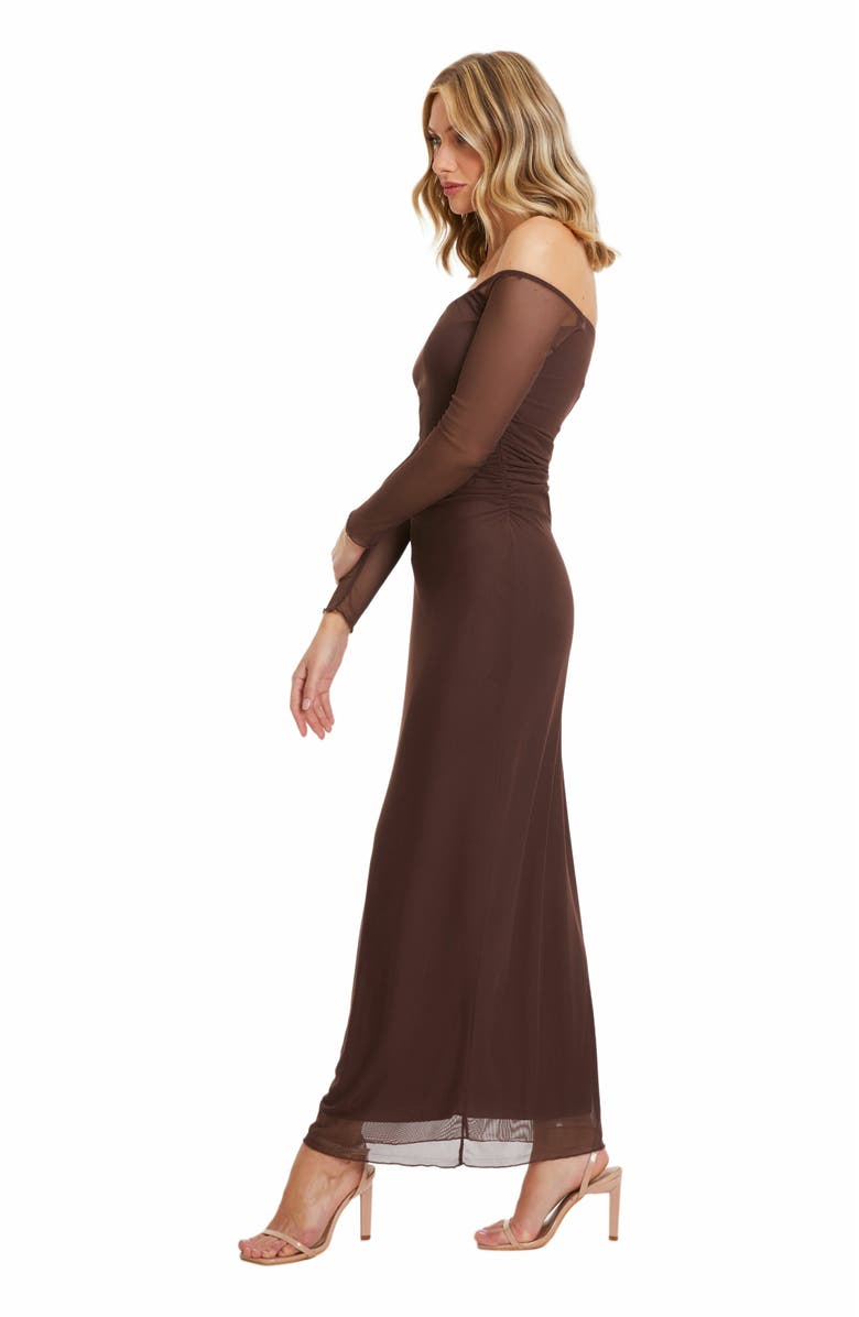 QUIZ Bardot Maxi Off Shoulder Dress, Alternate, color,