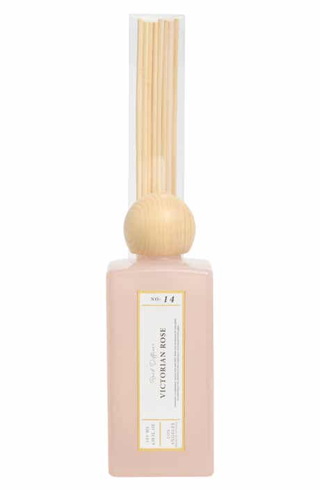 PORTOFINO CANDLES Victorian Rose Milk Glass Reed Diffuser
