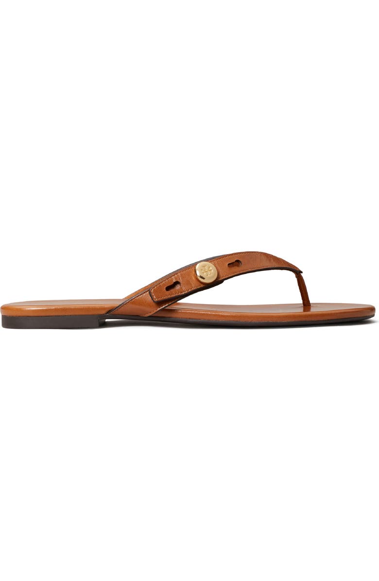 Tory Burch <p>Romy Leather Thong Sandal (Women) </p>, Alternate, color, Classic Cuoio