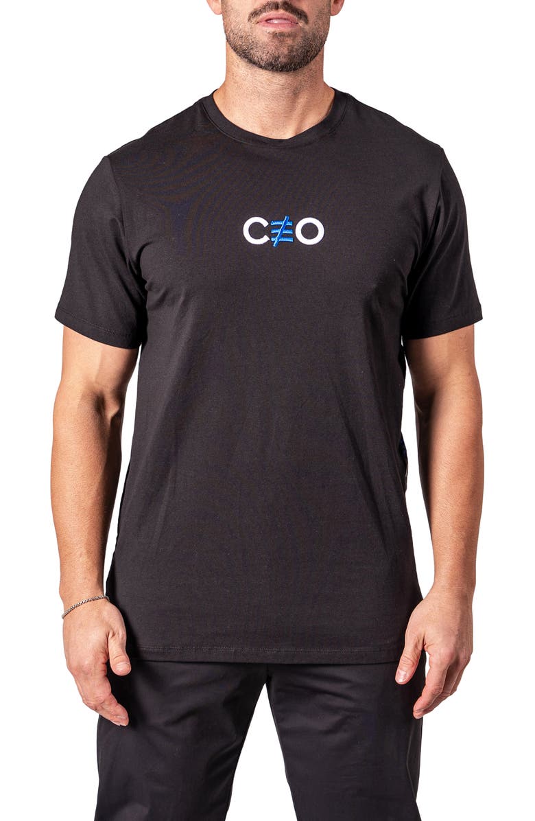 Maceoo Embroidered CEO T-Shirt, Main, color, Black