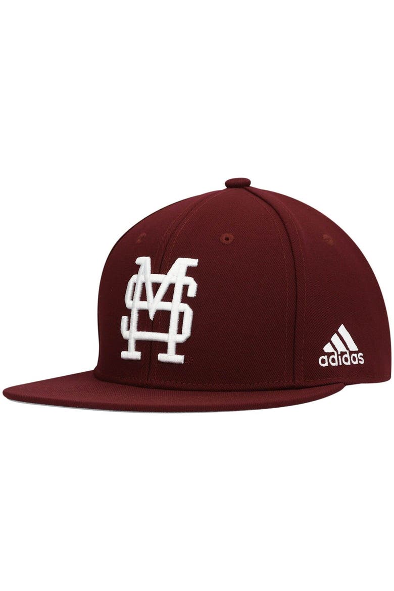 Men's adidas Maroon Mississippi State Bulldogs On-Field Baseball Fitted Hat, Alternate, color, Maroon