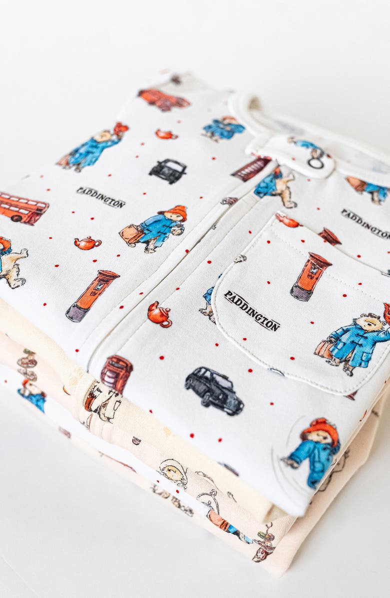 L'ovedbaby London Paddington Organic Cotton Zip Romper, Alternate, color, London Paddington