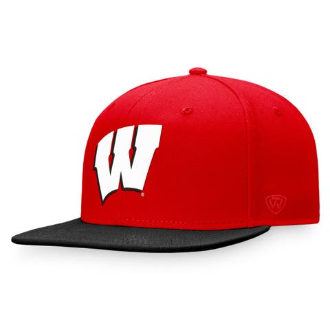 Men's Top of the World Red Wisconsin Badgers Fundamental Snapback Hat