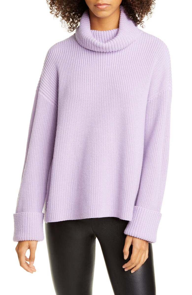 Alice + Olivia Cross Back Wool & Cotton Blend Sweater, Main, color, 