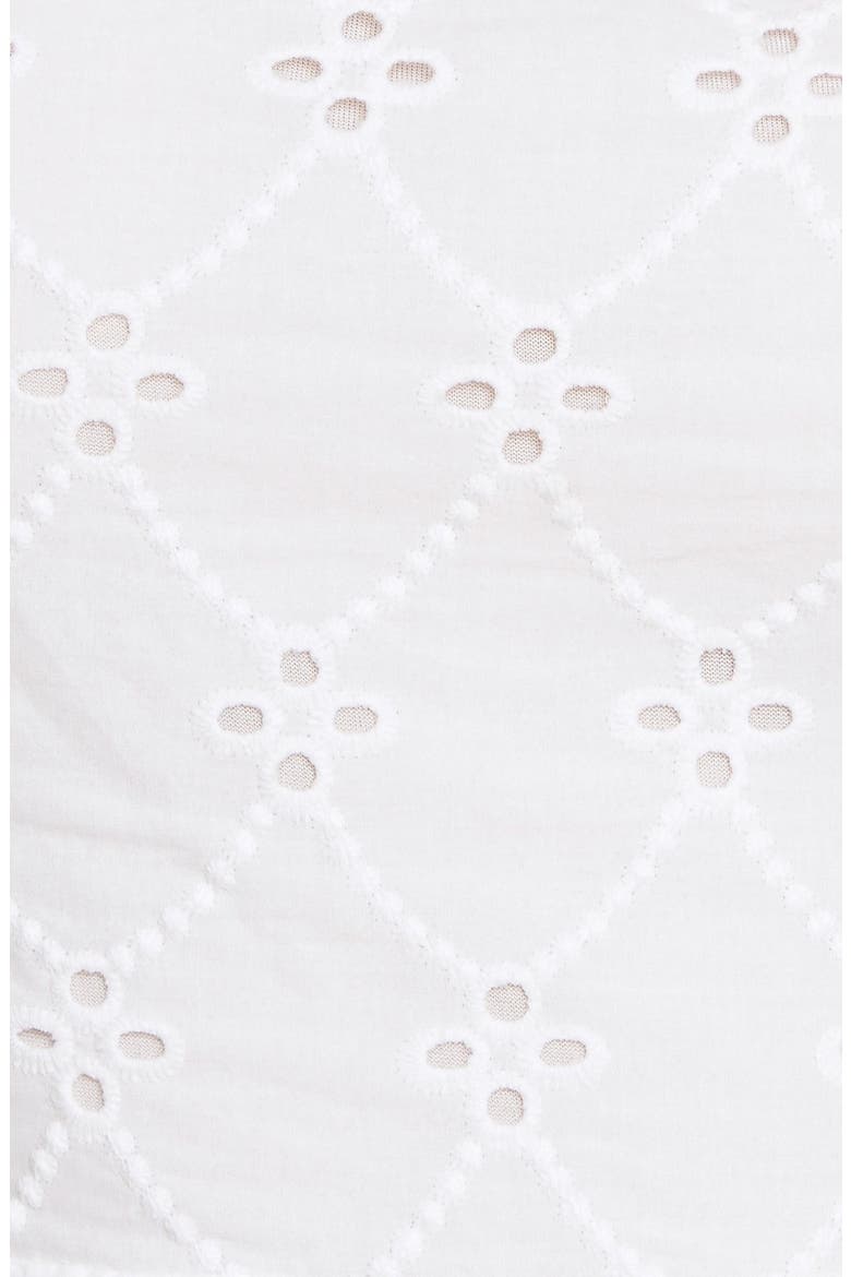 Embroidered Eyelet Cotton Sundress, Alternate, color, WHITE