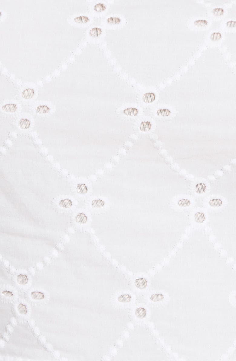 FLYING TOMATO Embroidered Eyelet Cotton Sundress, Alternate, color, White