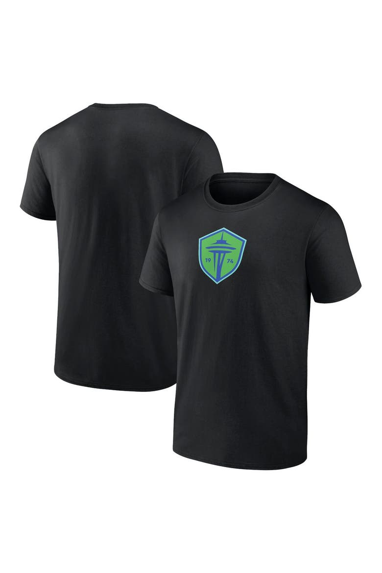 Men's Fanatics Branded  Black Seattle Sounders FC  Primary Logo T-Shirt, Alternate, color, Black