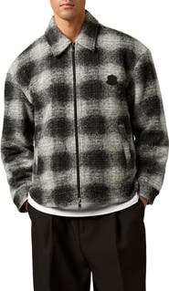 Reiss Barton Graphic Fleec Shirt Jacket