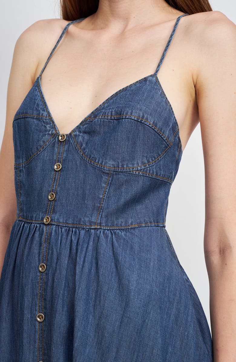 En Saison Serene Racerback Denim Maxi Dress, Alternate, color, 