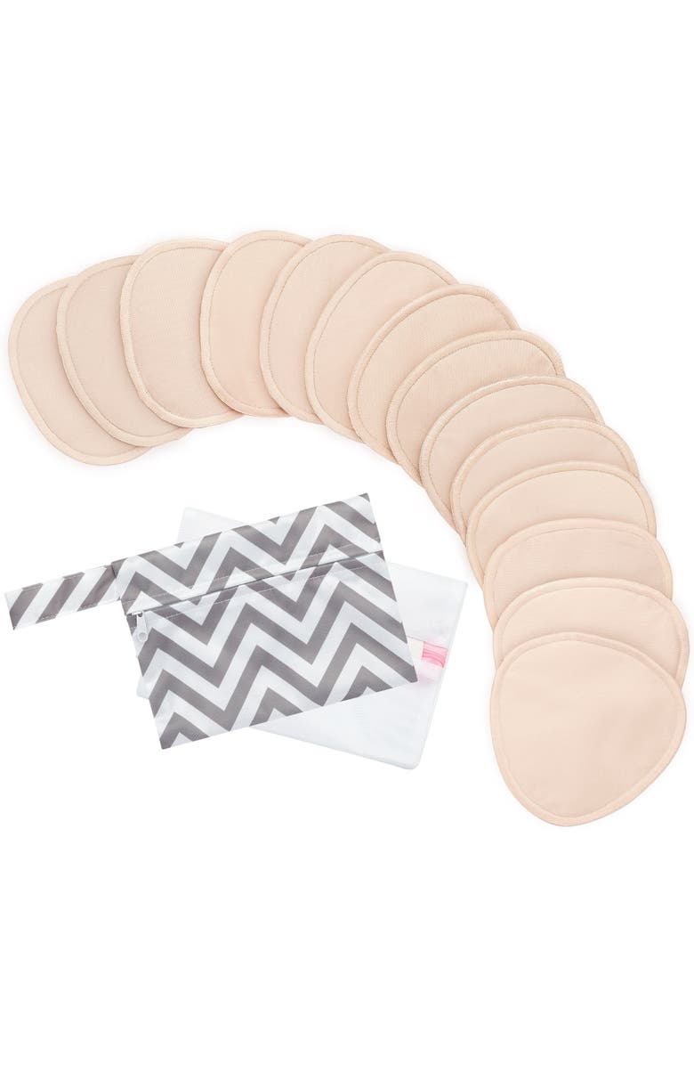 KeaBabies Contour Nursing Pads, Main, color, Bare Beige