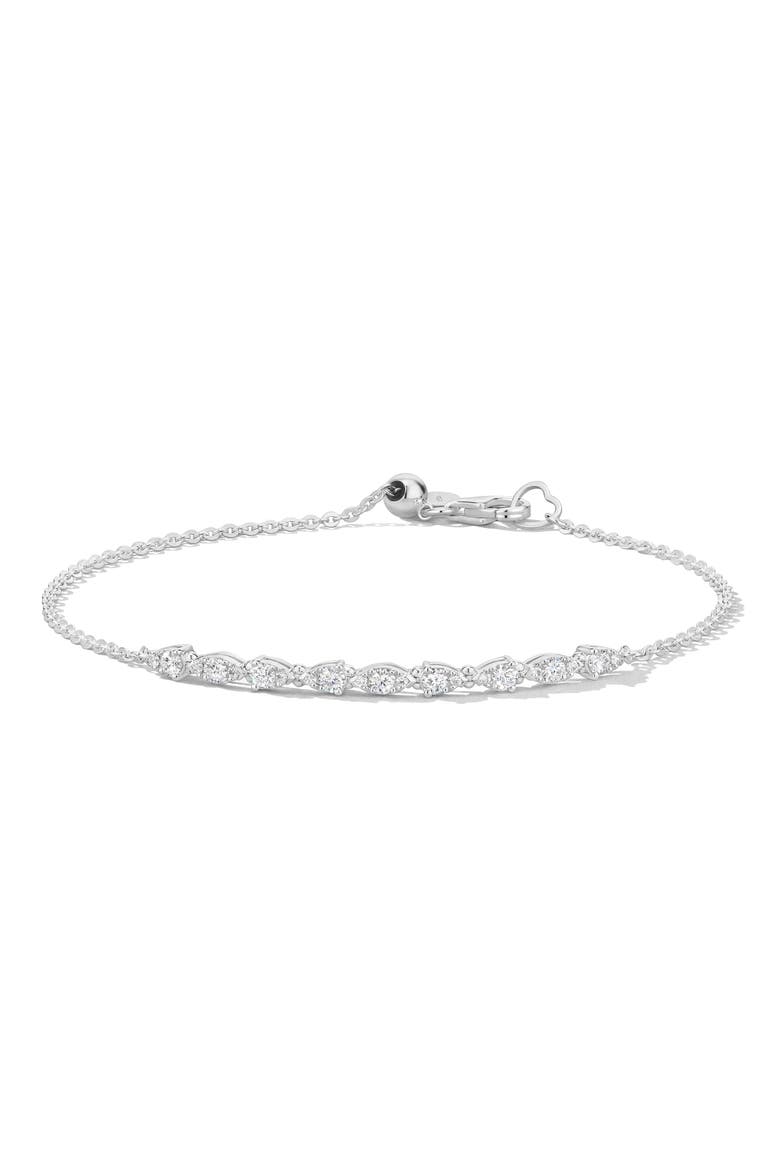 Aerial Dewdrop Bracelet, Main, color, WHITE GOLD/ DIAMOND