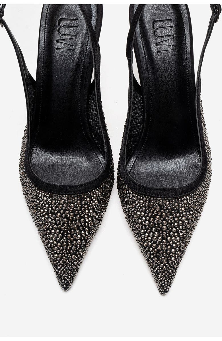 Prologue Shoes Frea Slingback Stiletto Pump, Alternate, color, Black