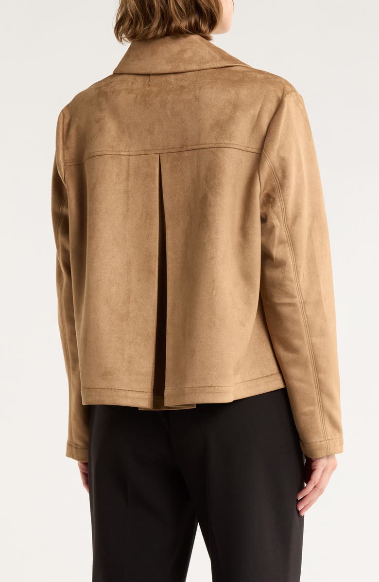 Melrose and Market Faux Suede Jacket, Alternate, color, Dark Brown