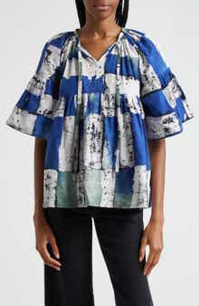 BUSAYO Dayo Patchwork Cotton Top