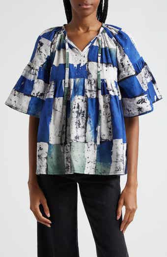 BUSAYO Dayo Patchwork Cotton Top