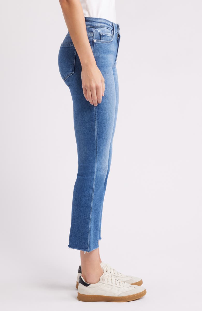 PAIGE Colette Raw Hem Crop Flare Jeans, Alternate, color, Westminster Distressed