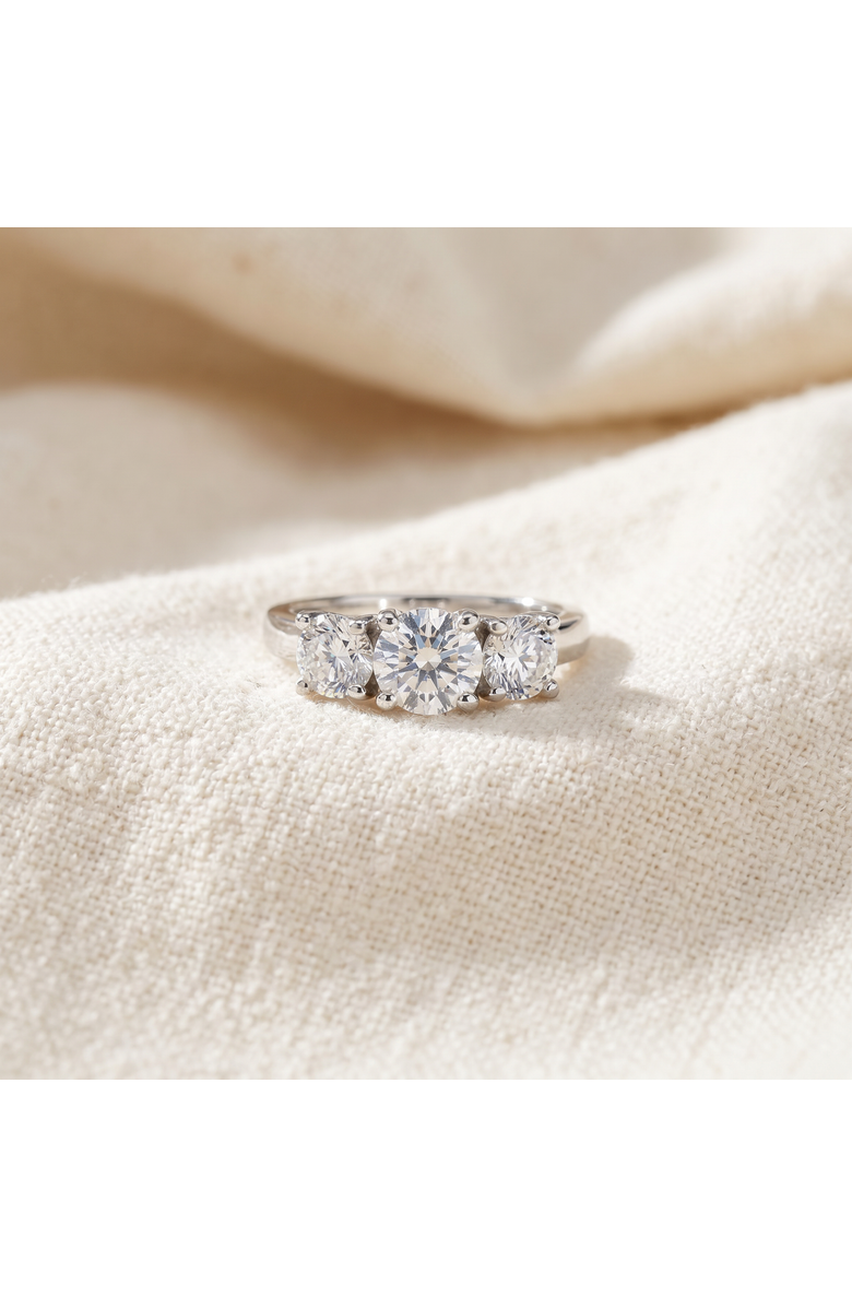 Bliss Diamond 1 1/2ct 3 Stone Round Diamond Engagement Ring 14K Gold Lab Grown, Alternate, color, 14K White Gold