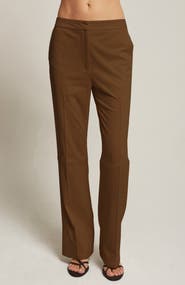 CRESCENT Faux Suede Flared Pants