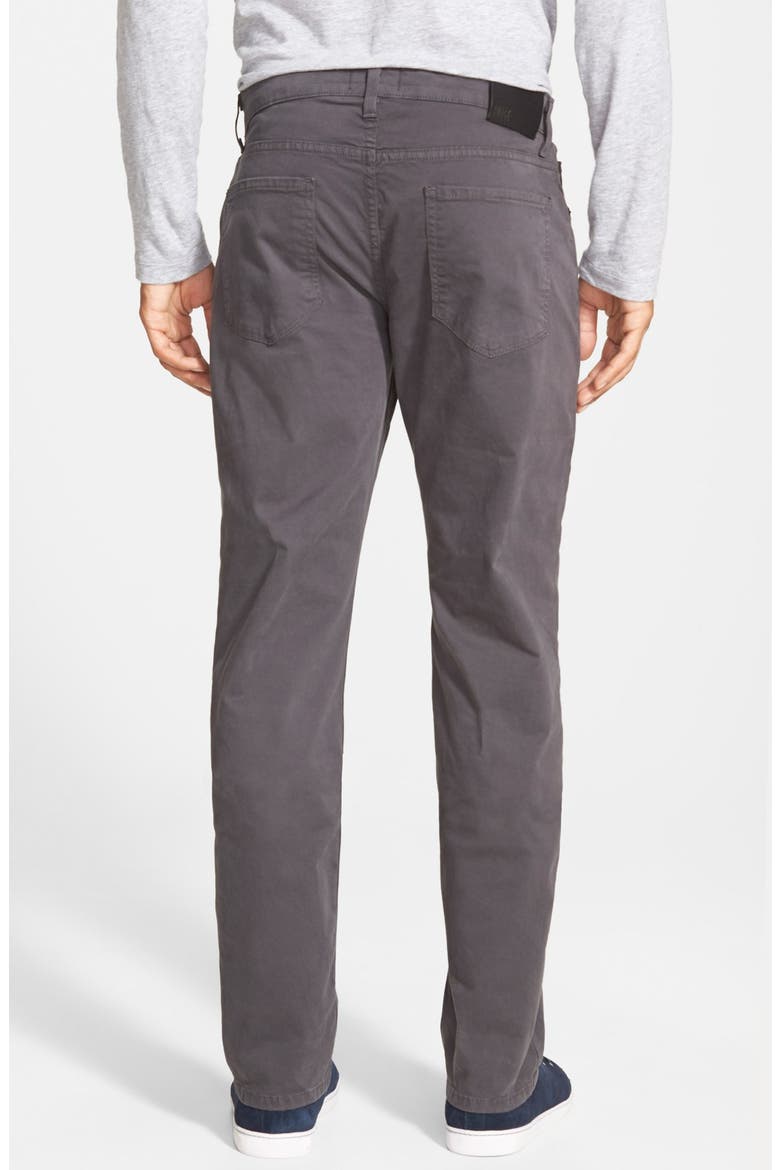 Normandie Slim Straight Leg Twill Pants, Alternate, color, SOOT DARK GREY