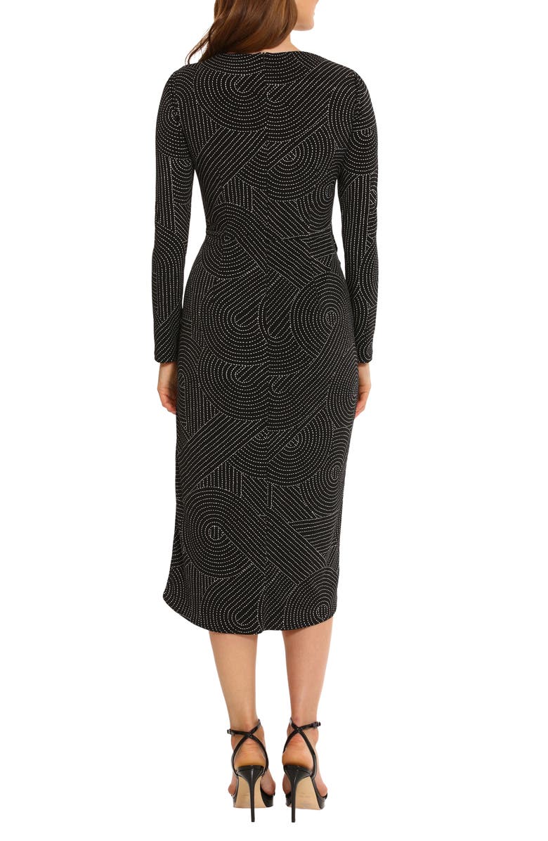 Maggy London Abstract Print Long Sleeve Midi Dress, Alternate, color,