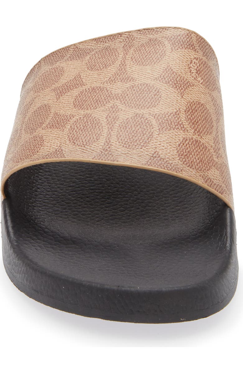 COACH Signature Slide Sandal, Alternate, color, Tan Signature