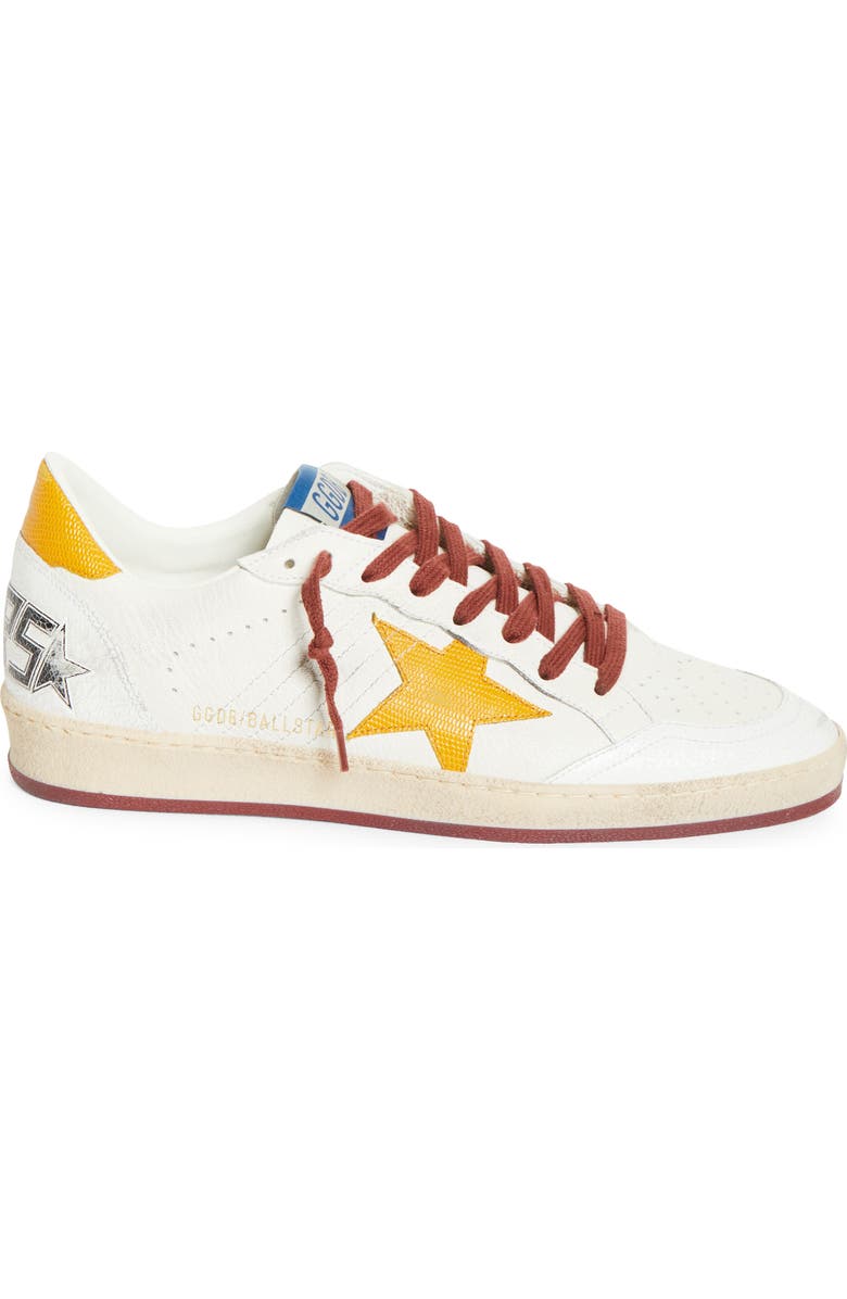 Golden Goose Ball Star Sneaker, Alternate, color, White/ Yellow