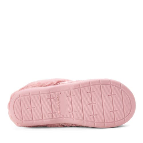 Dearfoams Claire Cable Knit Chenille Clog Slipper In Pink