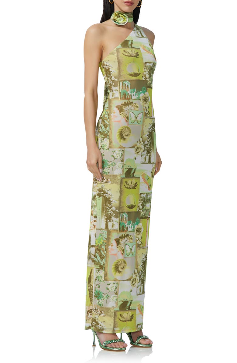 AFRM Savoy Postcard Print Strappy Back Maxi Dress, Alternate, color, 