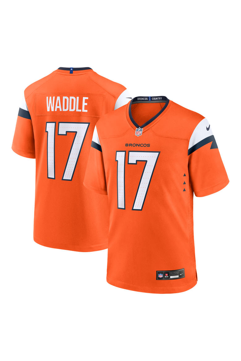 Men's Nike Jaylen Waddle Orange Denver Broncos Game Jersey, Main, color, Orange