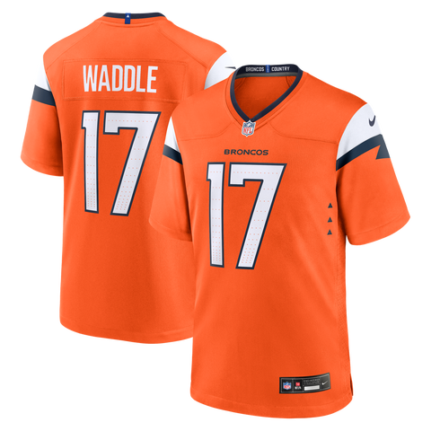 Men's Nike Jaylen Waddle Orange Denver Broncos Game Jersey
