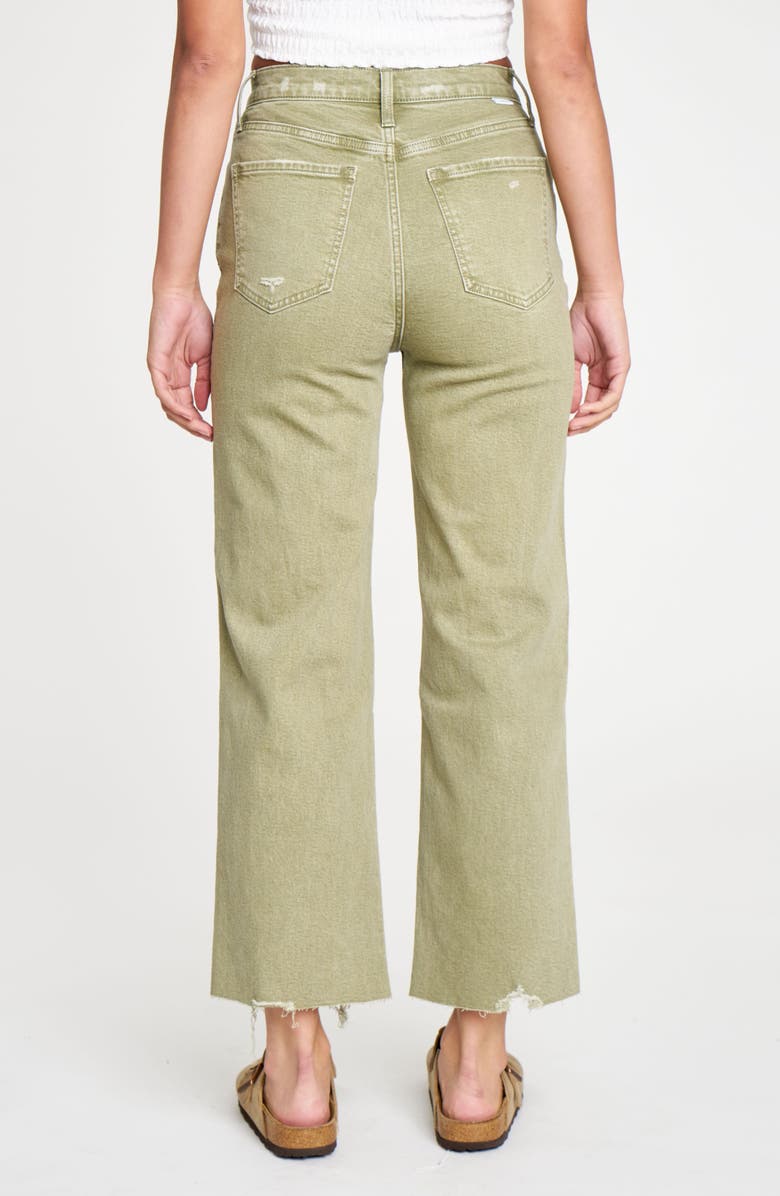 DAZE Pleaser Distressed High Waist Raw Hem Crop Jeans, Alternate, color, 