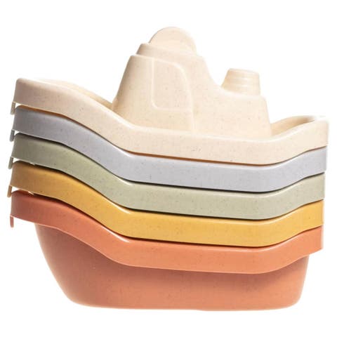 Floating Boats Mold Free Educational Bath Toy 5-Piece Set