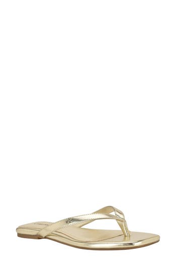 Calvin Klein Stelea Flip Flop In Gold