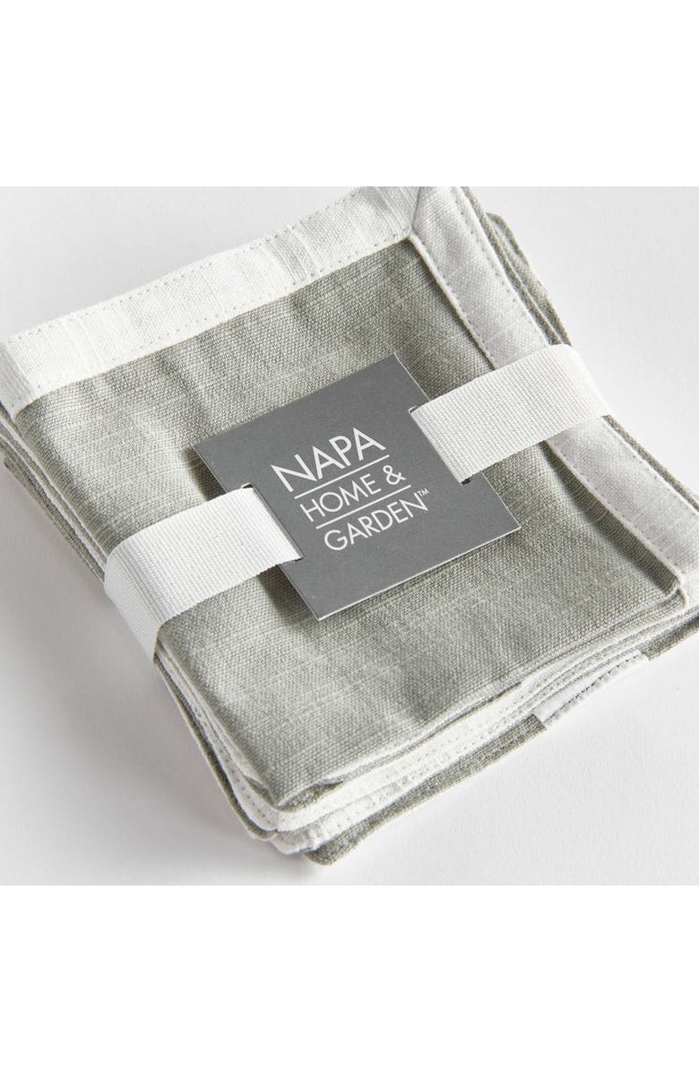Napa Home & Garden Fernbrook Cocktail Napkins Set Of 4, Alternate, color, Green
