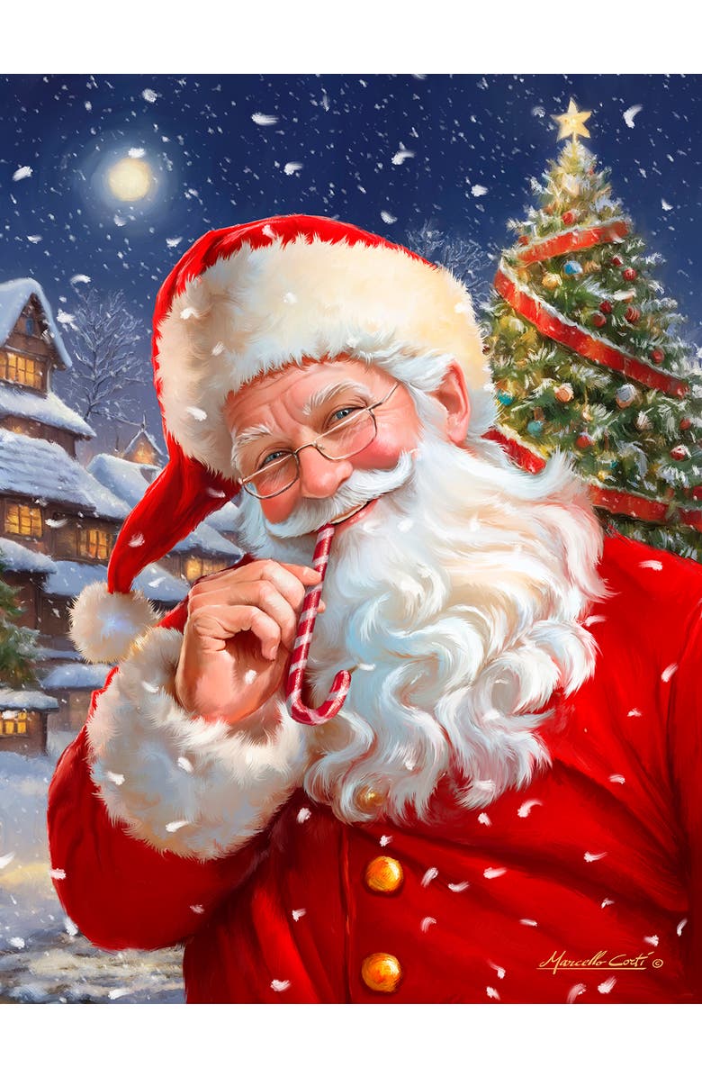 Sunsout Candy Cane Santa 500 piece Jigsaw Puzzle for Adults, Alternate, color, Multicolor