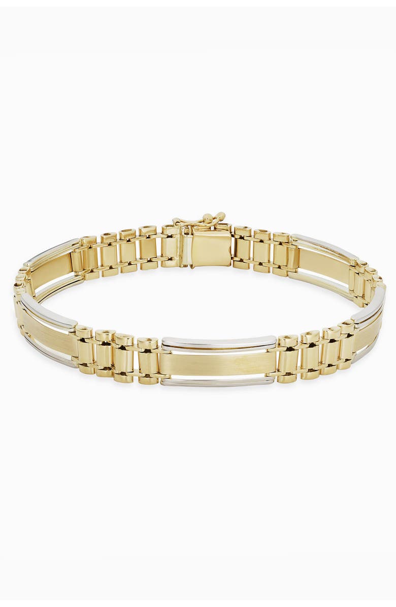 Oradina 10K Two Tone Gold Bogart Bracelet, Main, color, 10K Two-Tone Gold