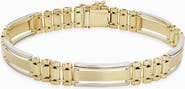 Oradina 10K Two Tone Gold Bogart Bracelet