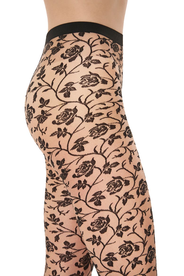 Rose Tights, Alternate, color, FAIRLY LIGHT/ BLACK