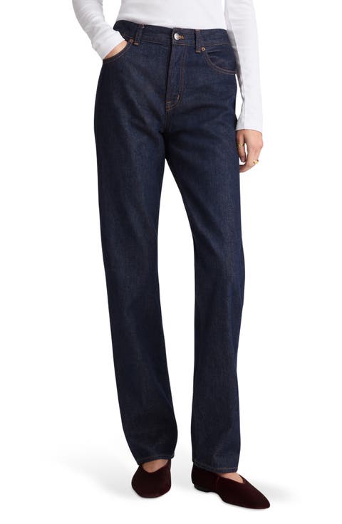 Longline Straight Leg Jeans (Rinse)