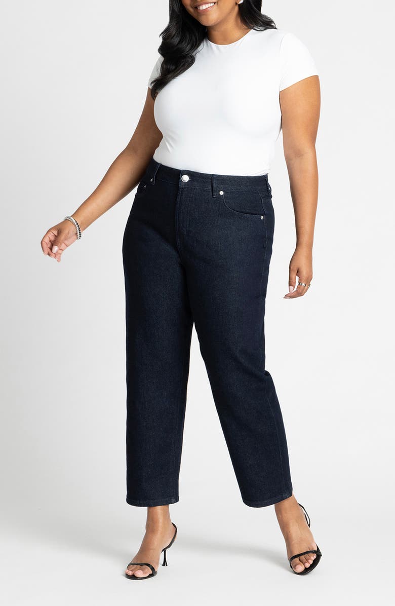 ELOQUII The Naomi Comfort Stretch Straight Leg Jeans, Alternate, color, 