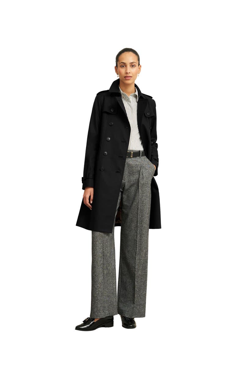 HOBBS LONDON Skylar Trench Coat, Main, color, Black