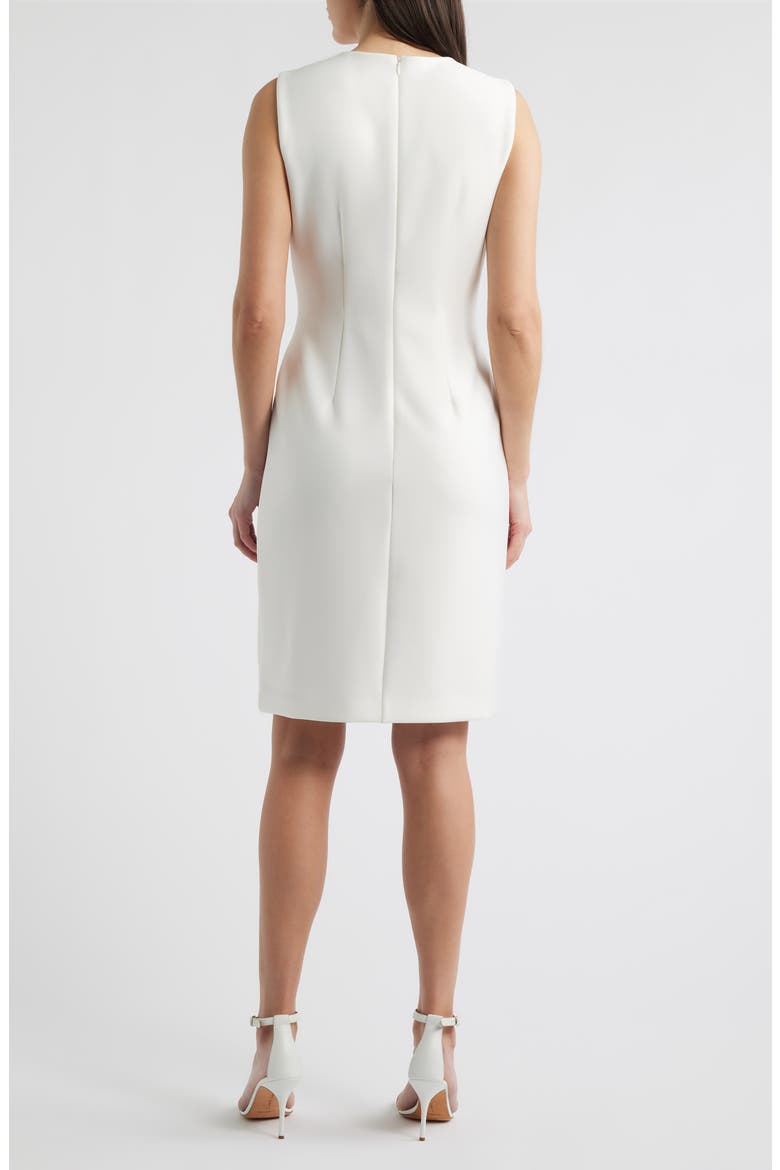 Floral Print Sleeveless Sheath Dress, Alternate, color, WHITE DOVE MULTI