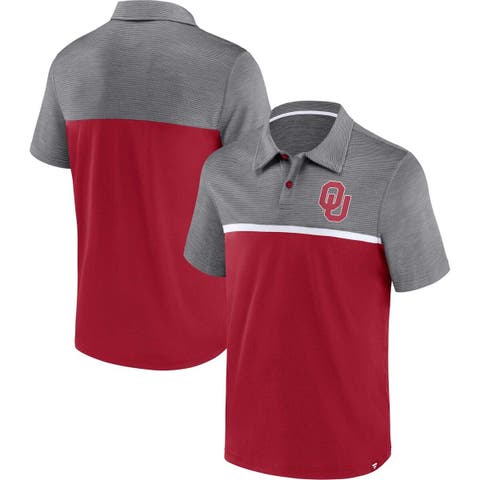 Men's Fanatics Branded Crimson/Gray Oklahoma Sooners Polo