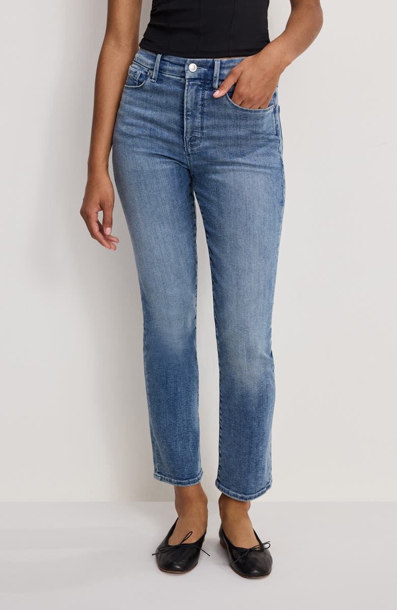 Good American Good Legs Ankle Straight Leg Jeans, Alternate, color, Indigo1154