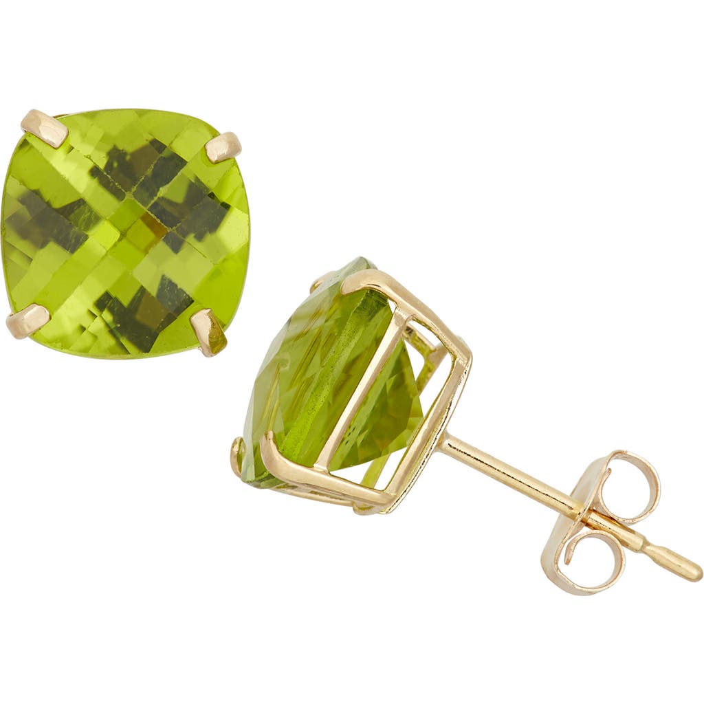 Fzn 10k Gold Solitaire Garnet Stud Earrings