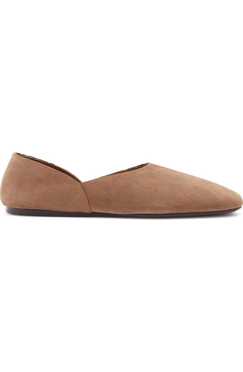 Khaite Jane Snakeskin Embossed Ballet Flat, Alternate, color, Dattero
