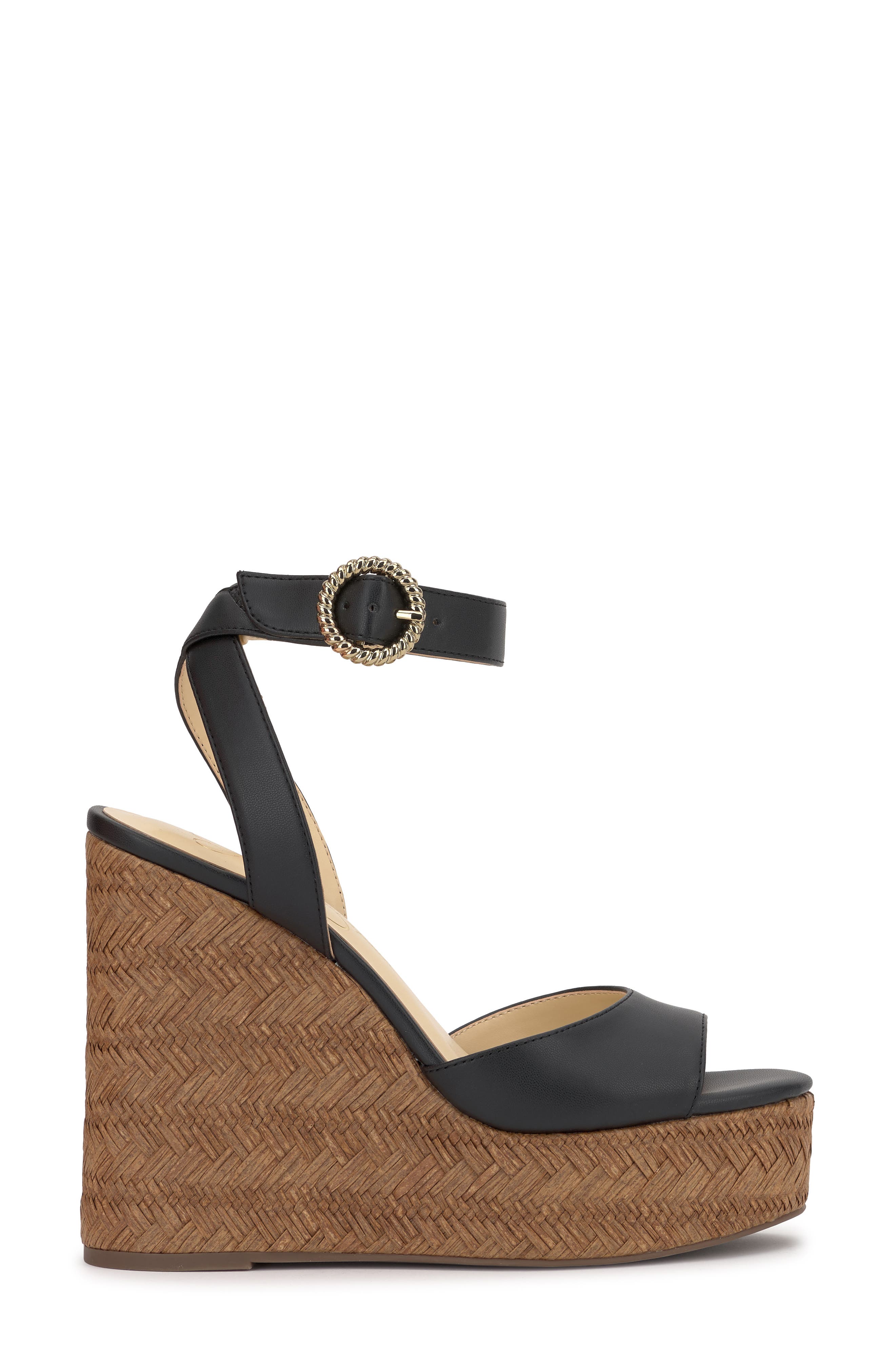 Jessica Simpson Kamindi Platform Wedge Sandal, Alternate, color, Black