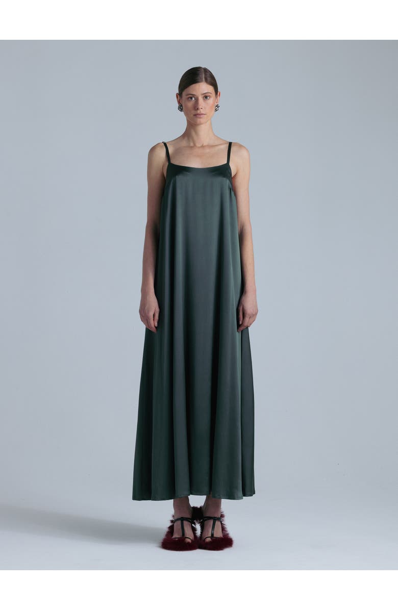 Alas Aphrodite Sleeveless Silk Maxi Dress, Main, color, Rich Green